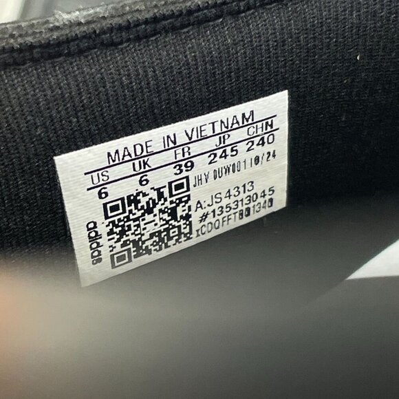 NWOB Adidas Women's 6 Cloudfoam Adilette Comfort Slides Black White Stripe - Picture 5 of 7